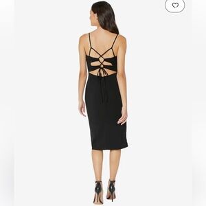 Bebe® Scuba Crepe Tie Back Midi Dress size small NWT